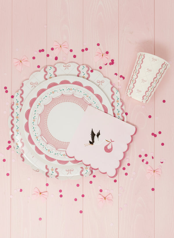 Pink Baby Shower Napkins (Set of 16)