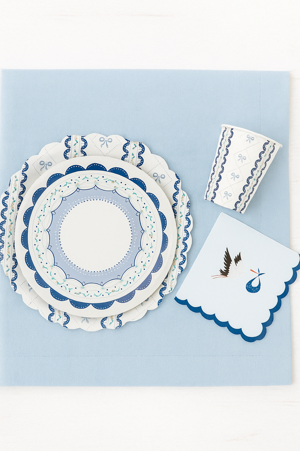 Blue Coquette Large Plates 10" (8 pack)