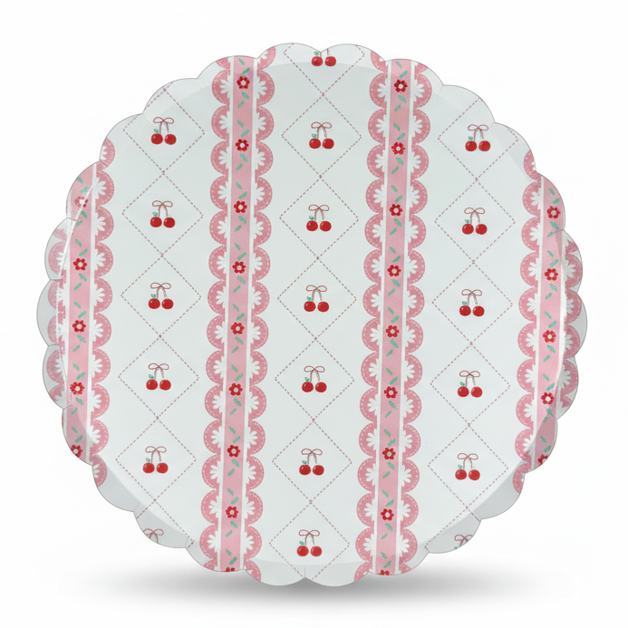 Cherry Coquette Large Plates 10" (8 pack)