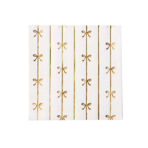 Gold signature bow large napkins for dog birthday party – Cherrysh Party