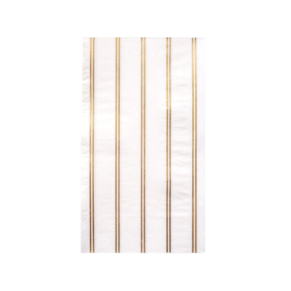 Gold Stripes Luncheon Napkins  (Set of 16)
