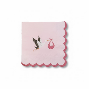 Pink Baby Shower Napkins (Set of 16)