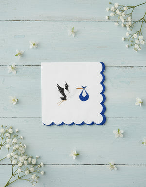 Two birds and a fish above water on a white background