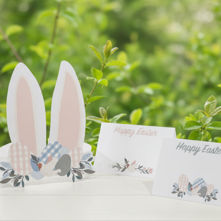 Free Printable Religious Easter Bunny Ears & Place Card Cutouts