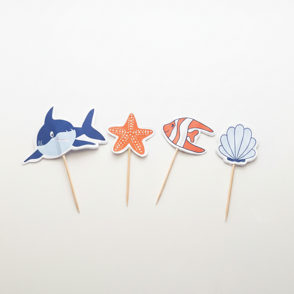 Shark Cupcake Toppers (Pack of 12)