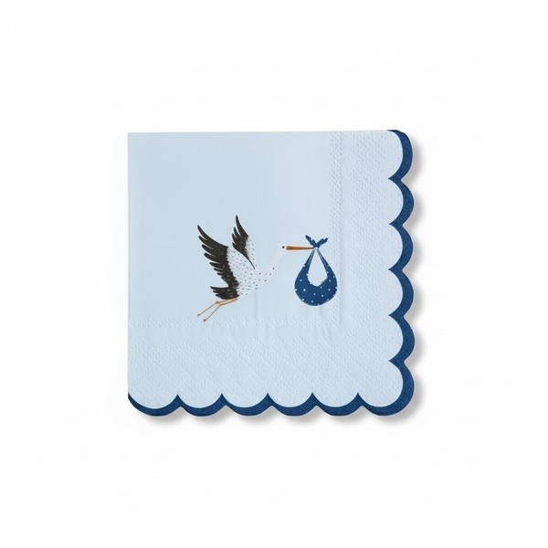baby shower boys blue cocktail napkin