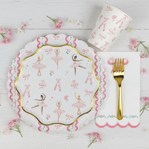 ballerina plate cup napkin