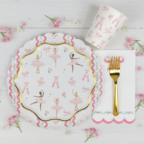 ballerina plate cup napkin