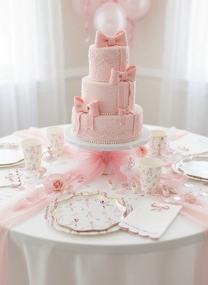 ballerina party supplies in a box pink ballet birthday decoration set