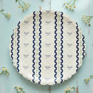 Pink Bow Coquette Large Plates 10" (8 pack)