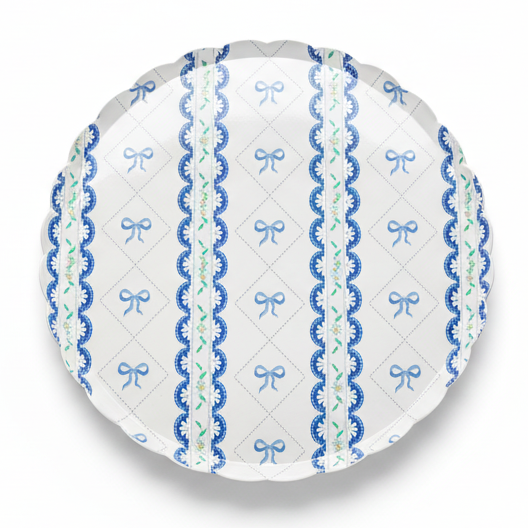 Pink Bow Coquette Large Plates 10" (8 pack)