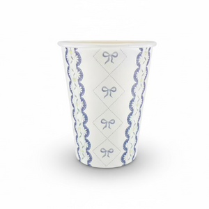 Blue Bow Coquette Paper Cups 9oz (8 pack)