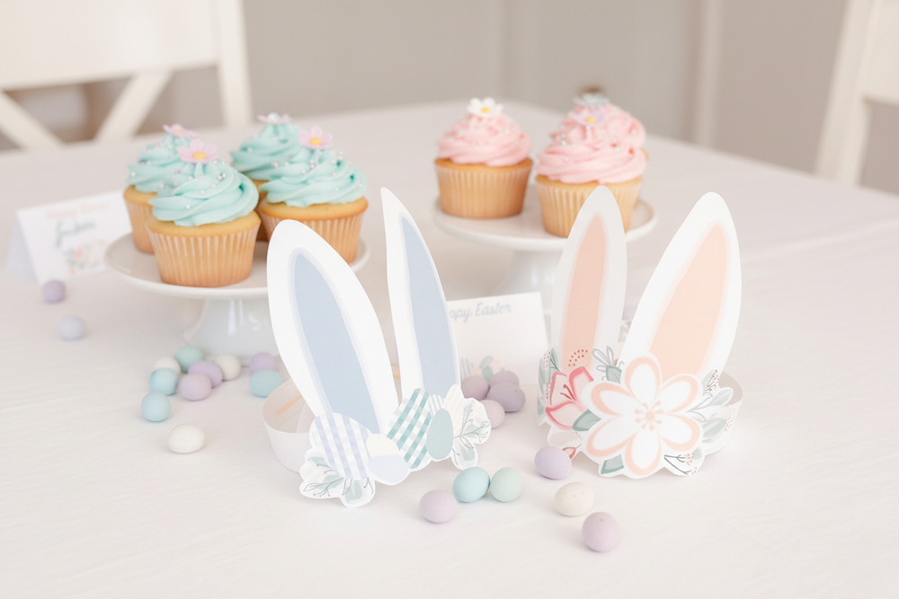 Free Printable Bunny Ears |Bunny ears printable |Easter bunny ears template |Bunny ears png pdf printable |Bunny ears cut out 
for boys and girls - Pooka Party