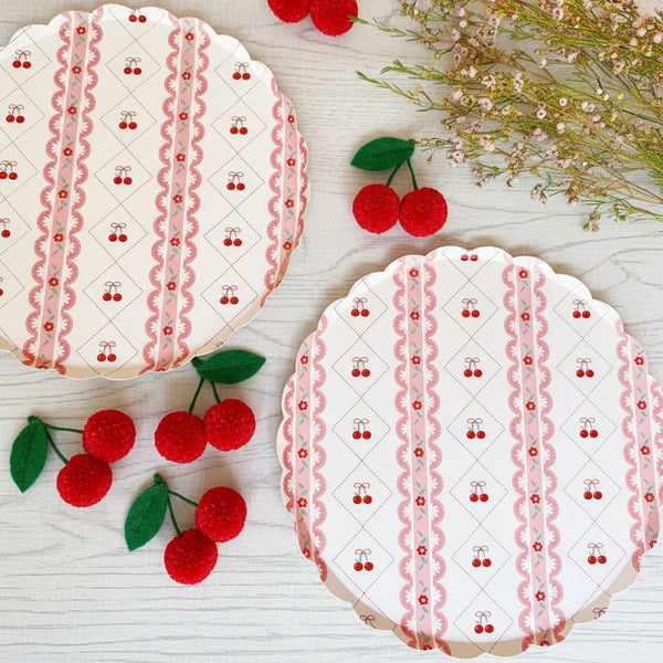 Cherry Coquette Large Plates 10" (8 pack)