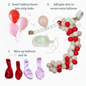 Light Pink and Red Balloon Garland Kit (50+ Pack)