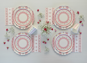 coquette cherry plates cups and napkins