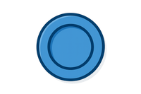 create a graphic plate icon in blue