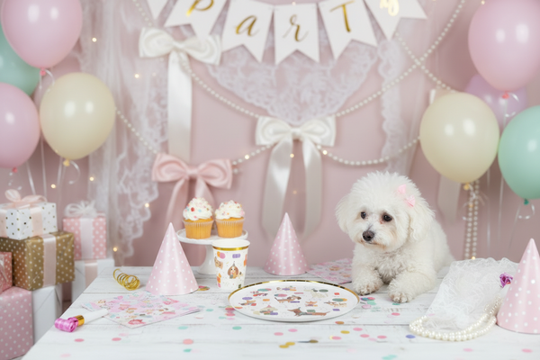 Dogs Coquette Dessert Plates 8" (Set of 8)