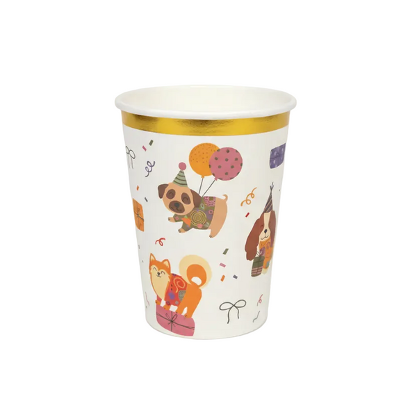 dogs party paper cups