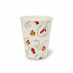 Firetruck 9oz party cups for firefighter birthday party