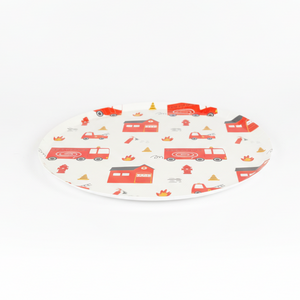 Firetruck Dessert Plates 8" (8 Pack)