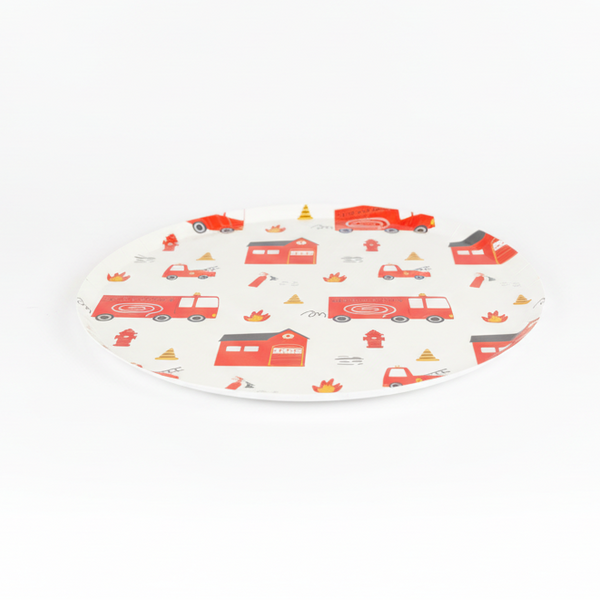 Firetruck Dessert Plates 8" (8 Pack)