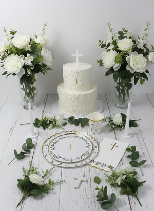 Floral Eucalyptus Large Paper Plates 10" (8 Pack)