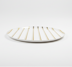 Golden Stripes Large Plates 10" (8 Pack)