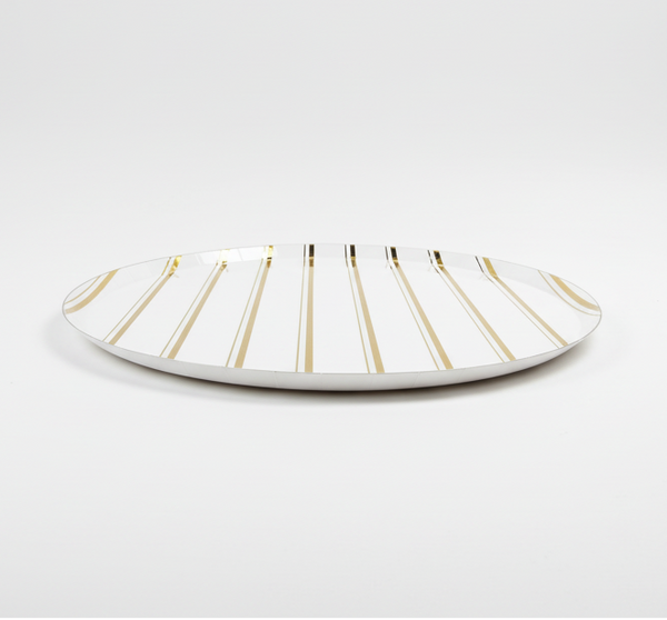 Golden Stripes Large Plates 10" (8 Pack)