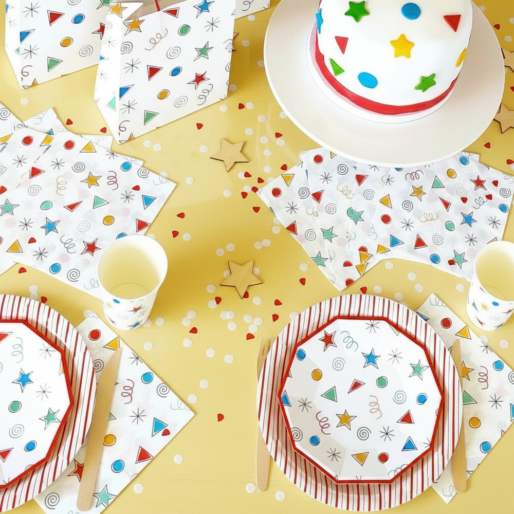 Happy Colors Birthday Cups Plates Napkins - Pooka Party