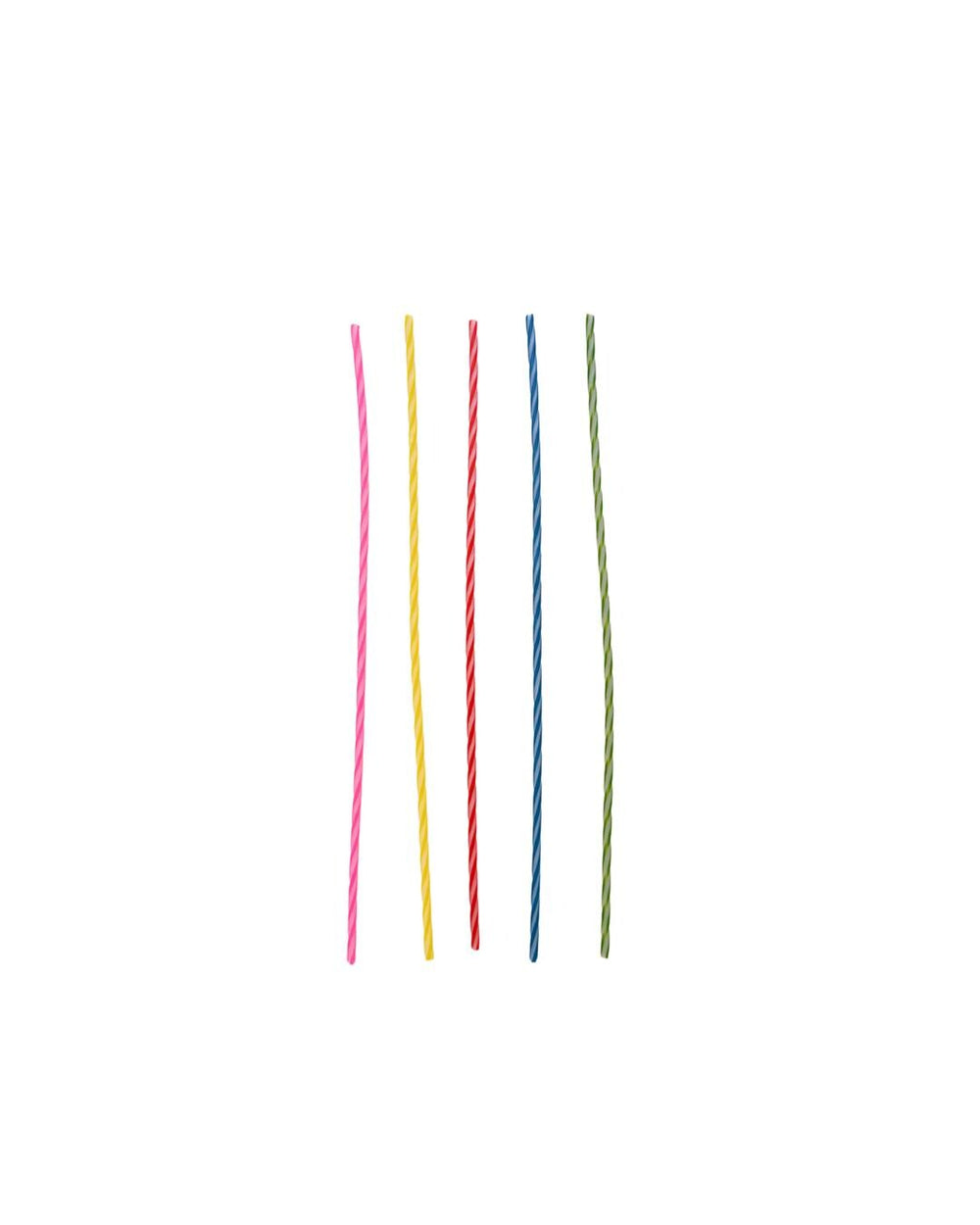 Striped Birthday Long Candles 20ct  Bright Colorful Cake Candles for Parties, Celebrations and Cupcakes