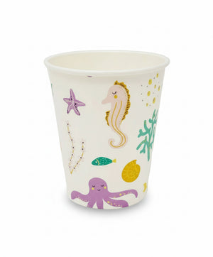 Mermaid Paper Cups 9oz (8 Pack)