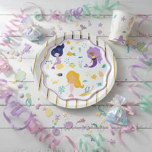 Mermaid Paper Cups 9oz (8 Pack)