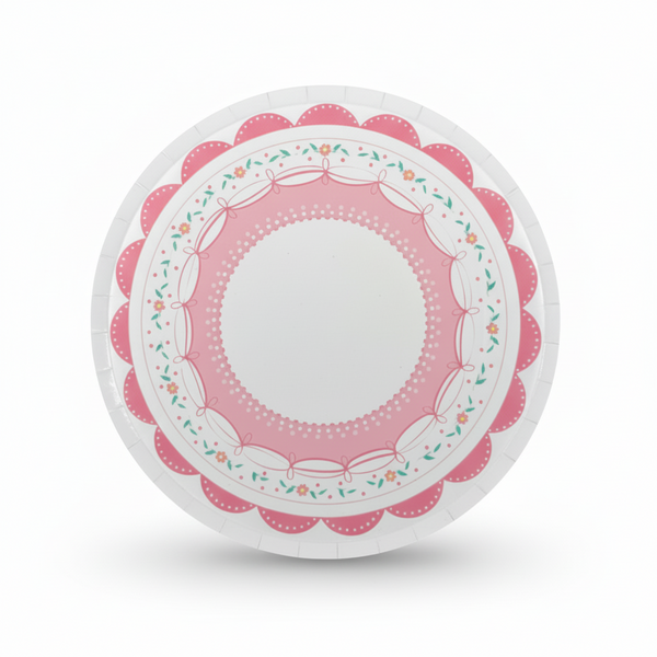 Pink Coquette Small Dessert Plates 8" (8 Pack)