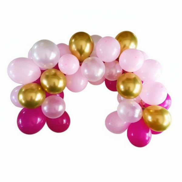 Pink Blend & gold Balloon Garland Kit