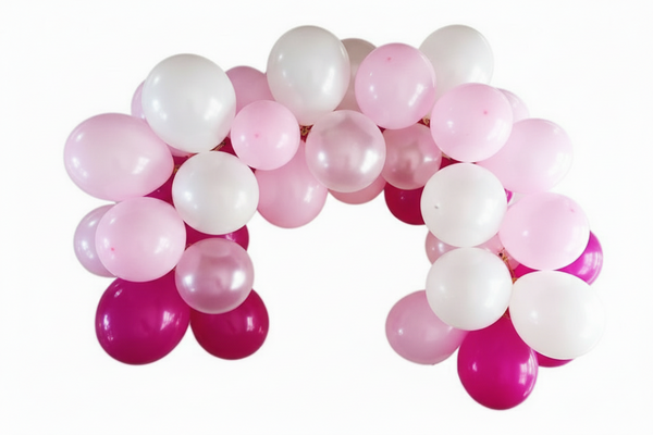 Pink Blend & White Balloon Garland Kit