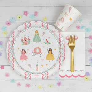 princess plate cup napkin