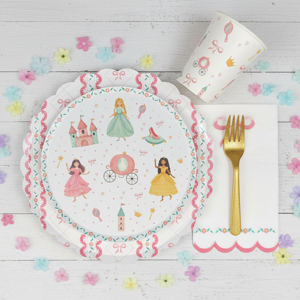 princess plate cup napkin
