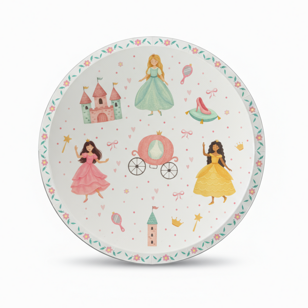party plate with princess bows coquette party