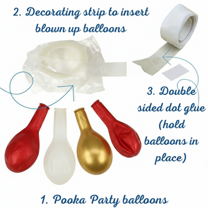 Baseball Balloon Garland Kit - Red, Gold & White (50+ Pack)