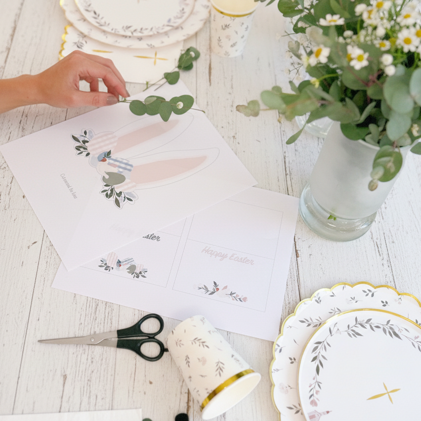 Free Printable Religious Easter Bunny Ears & Place Card Cutouts