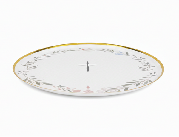 Religious Eucalyptus Dessert Plates 8" (Set of 8)