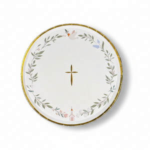 Religious Eucalyptus Dessert Plates 8" (Set of 8)
