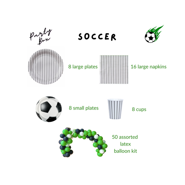 Soccer Party Supplies in a Box