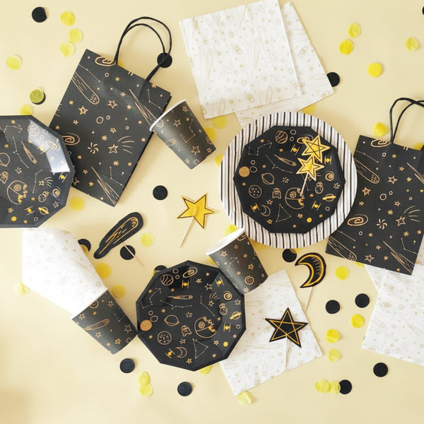 space adventure party supplies with planets design