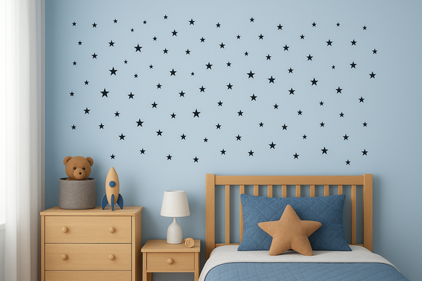 stars black wall decal vinyl for boy's and playroom