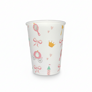 Whimsical Princess 9oz Paper Cups – Fairy-Tale Party Tableware