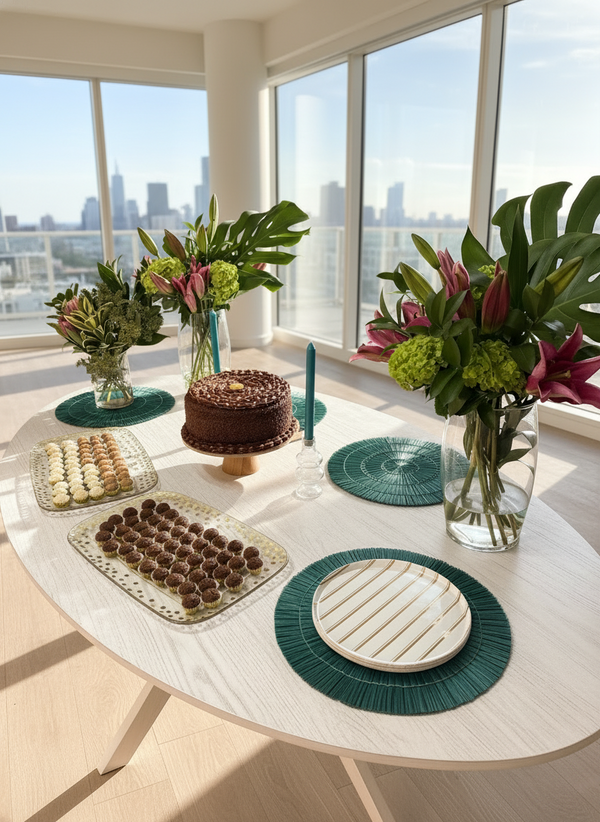 Golden Stripes Large Paper Plates 10" (8 Pack)