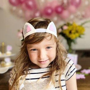 girl with cat ear headband  - Pooka Party - Pooka Party
