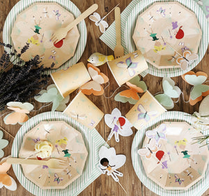 Mint Fine Stripes Plates (Set of 8) - Pooka Party